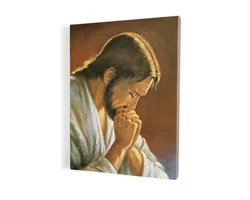 Chrystus w modlitwie, obraz na płótnie - zdjęcie