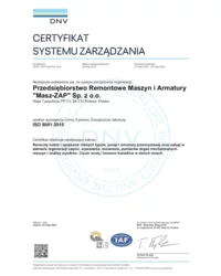 Certyfikat ISO 9001:2015 (2022) - zdjęcie
