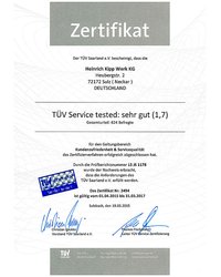 Certyfikat TÜV - zdjęcie