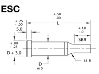Stemple z łbem cylindrycznym ESC  ISO 8020 - zdjęcie