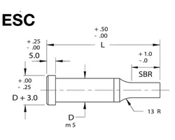 Stemple z łbem cylindrycznym ESC  ISO 8020 - zdjęcie