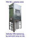 Filtr EK-24/Odciąg trocin o wydajności 6500m³/h worki tekstylne - teraz 10% taniej