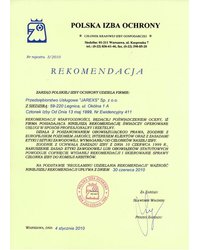 Rekomendacja Polskiej Izby Ochrony - zdjęcie