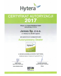 Certyfikat Autoryzacji - Hytera - zdjęcie