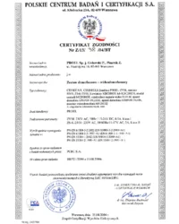Certyfikat - Polskie Centrum Badań i Certyfikacji S.A. - zdjęcie