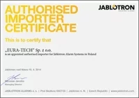 Eura-tech autoryzowanym importerem systemów Jablotron