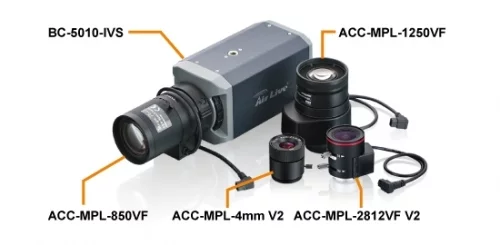 Dodatkowe obiektywy o wysokiej rozdzielczości kamery AirLive BC-5010-IVS