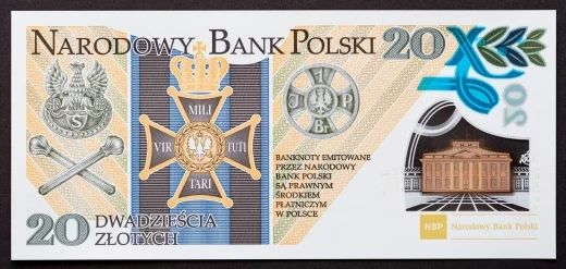 Banknot kolekcjonerski o nominale 20 zł