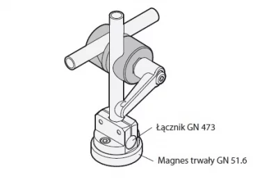 Rysunek techniczny: Łącznik obrotowy dwukierunkowy GN 490 Elesa+Ganter