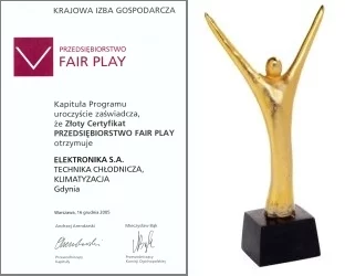 Złoty Laur w Programie Promocji Kultury Przedsiębiorczości Przedsiębiorstwo Fair Play 2010 dla spółki Elektronika S.A.