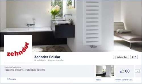 Strona firmowa Zehnder na portalu Facebook - Zehnder Polska