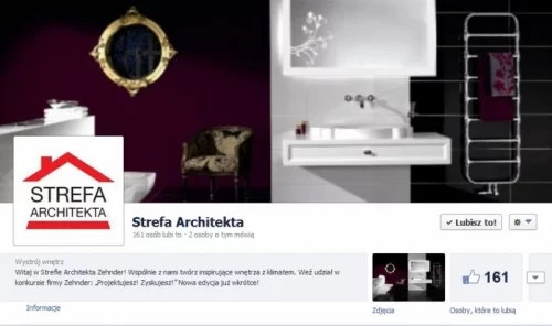 Strona firmowa Zehnder na portalu Facebook - Strefa Architekta