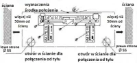 Rys.3. Montaż stelaża do zawieszenia jednostki wewnętrznej naściennej systherm