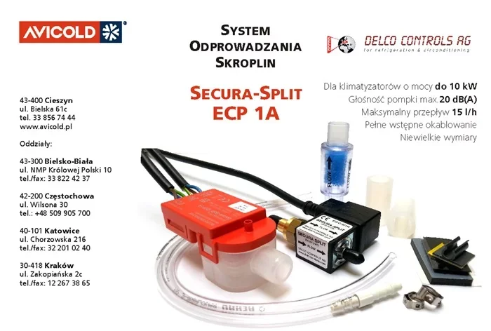 Pompka skroplin Delco Controls Secura-Split ECP 1A