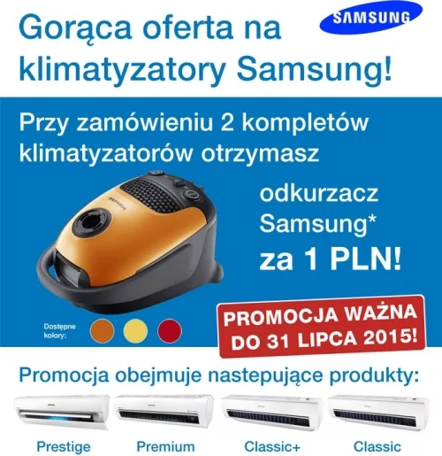 Gorąca oferta na klimatyzatory Samsung, Lindab