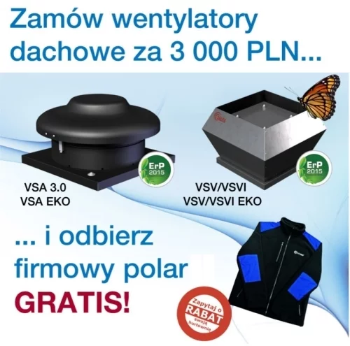 Zamów wentylatory dachowe za 3000 PLN...