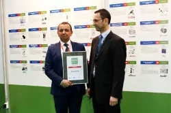 Nagrodę Najciekawszy Produkt dla KLIMOR odebrał Andrzej Walendowicz Wiceprezes Zarządu i Dyrektor ds Handlowych