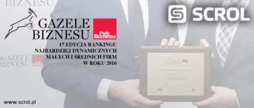 SCROL laureatem rankingu Gazel Biznesu 2016!