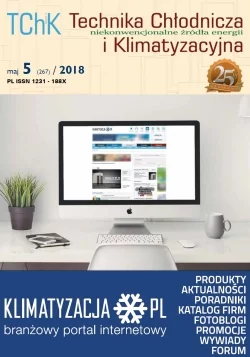 Nowy numer "Technika Chłodnicza i Klimatyzacyjna" 5/2018