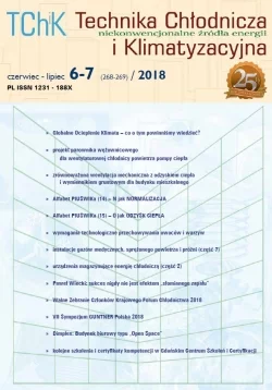 Nowy numer Technika Chłodnicza i Klimatyzacyjna 6-7/2018