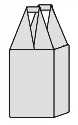 Worek niepowlekany, dwuuchwytowy, z dnem płaskim (62,5 x 62,5 x 120 cm, ładowność 500 kg)