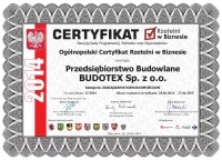 Certyfikat Budotex