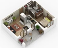 Wizujalizacja kompleksu mieszkaniowego SkyLife