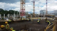 Budowa Business Garden Warszawa wychodzi z ziemi