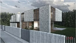 Dom kamienny - front INTER-ARCH Architekci