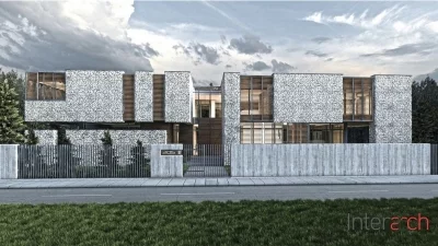 Dom kamienny - front INTER-ARCH Architekci