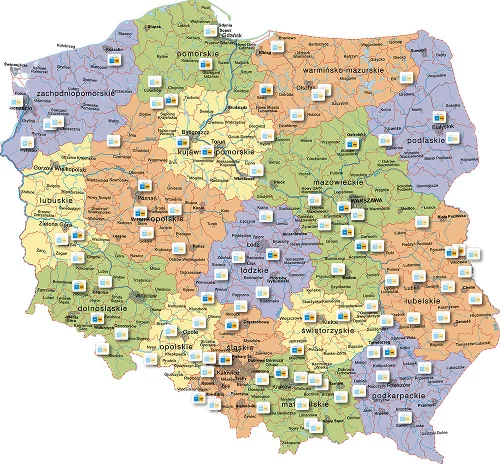 Mapa-Polski z Akademią Murowania Xella Polska