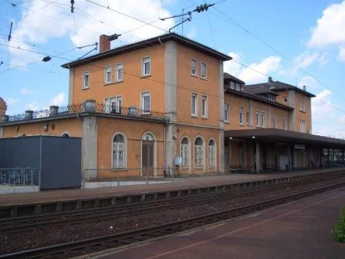 Fot. Dworzec w Schwetzingen