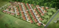 Układ domów na osiedlu Wzgórze Raduni