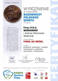 Wyróżnienie „ Firma na Medal” dla Firmy WIŚNIOWSKI. Fot. Firma WIŚNIOWSKI