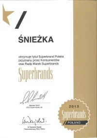 Certyfikat Superbrands dla Śnieżka