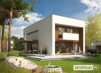Projekt domu z płaskim dachem firmy Archipelag