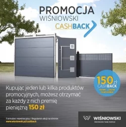 Ulotka promocyjna Cashback firmy Wiśniowski