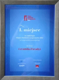 Nagroda Filar Polskiej Gospodarki dla firmy Ceramika Paradyż