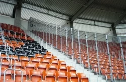 Fot. Stadion Zagłębia Lubin, system panelowy Nylofor 2D Super firmy Betafence