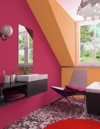 Aranżacja łazienki z farbą Łazienka & Kuchnia firmy Dekoral