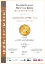 Ceramika Paradyż otrzymał Złote Godło QI Product w konkursie Najwyższa Jakość Quality International