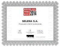 Selena Budowlaną Firmą Roku 2014