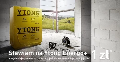 Ytong Energo+, najcieplejszy materiał na ściany jednowarstwowe, teraz w promocyjnej cenie