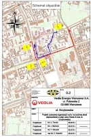schemat objazdów, Veolia Energia Warszawa