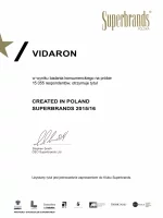 VIDARON Certyfikat Created in Poland Superbrands Fot. Śnieżka