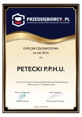 Grupa PETECKI została członkiem Ogólnopolskiej Federacji Przedsiębiorców i Pracodawców – Przedsiębiorcy.pl.