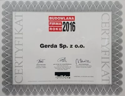 GERDA – Budowlana Firma Roku 2016