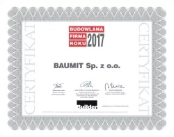 Baumit z wyróżnieniem Budowlana Firma Roku 2017!