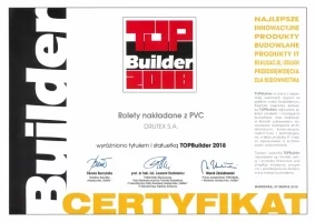 TOPBuilder 2018 - certyfikat
