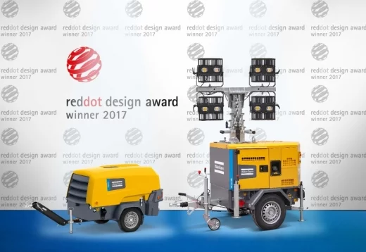 Przewoźne sprężarki powietrza i maszty oświetleniowe LED Atlas Copco wyróżnione prestiżowymi nagrodami — Red Dot Design Awards